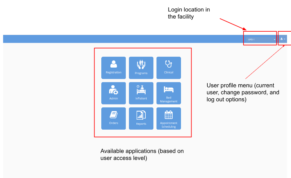 Clinical Service Landing Page After Login