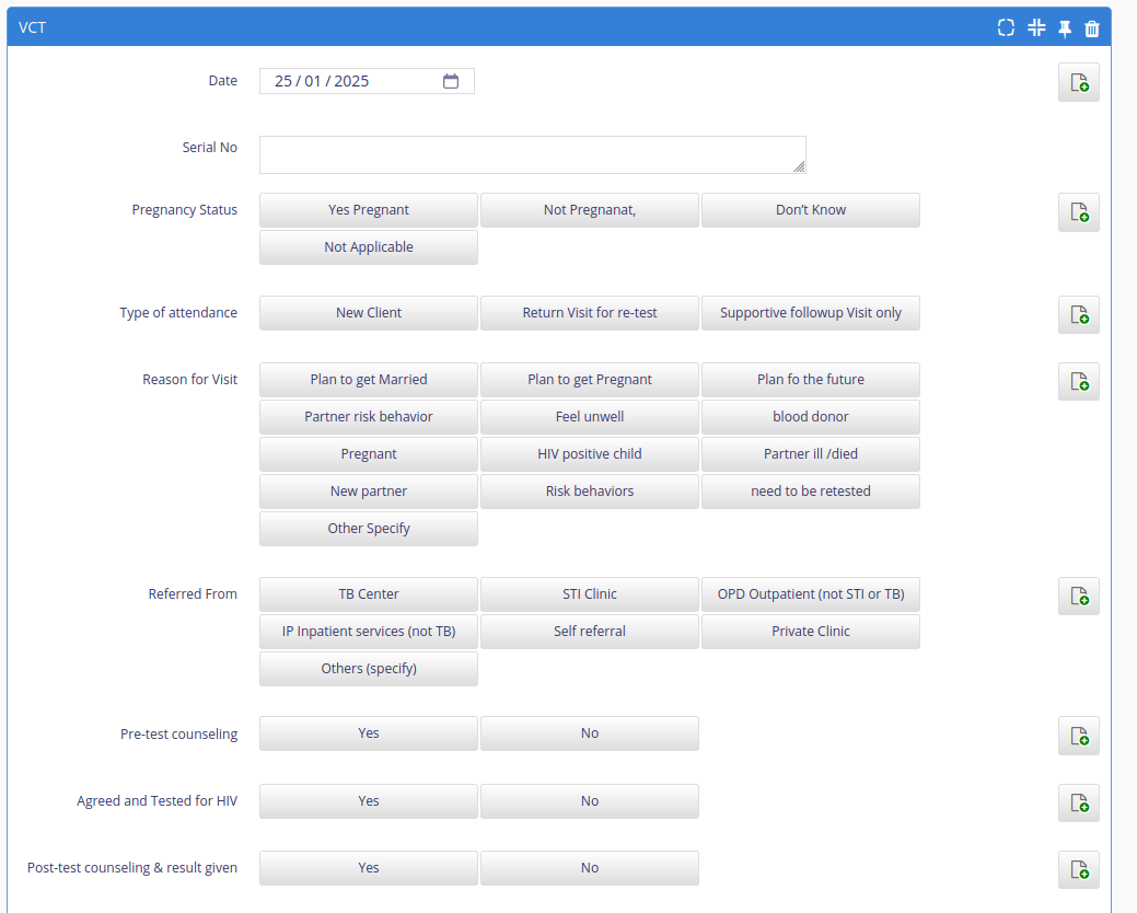 vct form