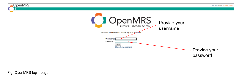 OpenMRS Login Page 