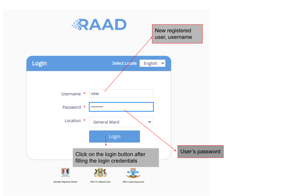Bahmni Clinical Module Login Page 