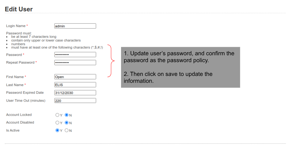 Resetting Password 