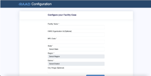 RAAD configuration page 