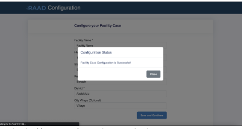 Raad configuration page 